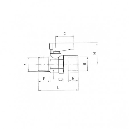 VALVOLA A SFERA M 1/4 X 1/8 F MINI