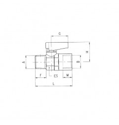 VALVOLA A SFERA M 3/8 X 1/4 F MINI