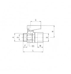 VALVOLA A SFERA M3/4X3/4F MINI CIL.