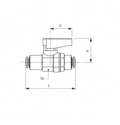 VALVOLA A SFERA D.8 INNESTO RAPIDO