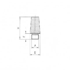 SILENZIATORE 1/8 50 MICRON IN OTTONE SINTERIZZATO TRONCO CONICO