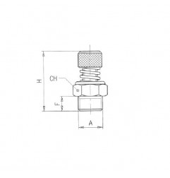 SILENZIATORE REGOLABILE 1/8 100 MICRON IN OTTONE SINTERIZZATO