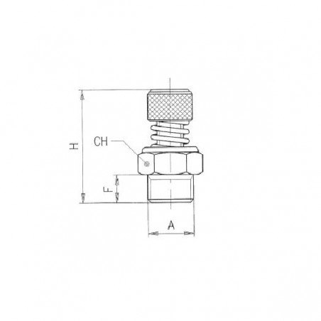 SILENZIATORE REGOLABILE 1/8 100 MICRON IN OTTONE SINTERIZZATO