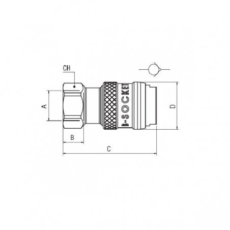 PRESA FEMMINA 3/8" DN10 SERIE EUROPEA