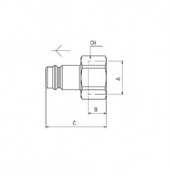 INNESTO CON ATTACCO F. 3/8 DN 10 PER PRESA SERIE 700