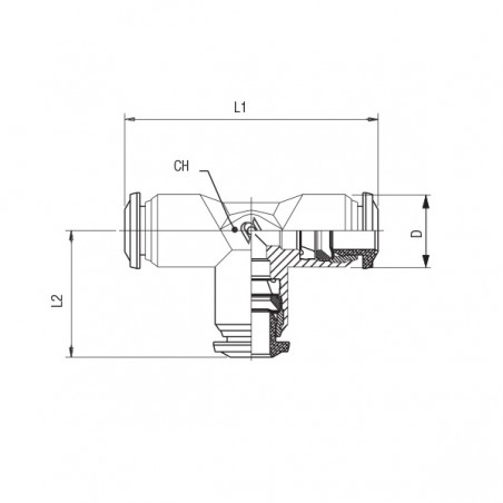 RACCORDO INTERMEDIO AUTOMATICO  T 3/8" (9,52)