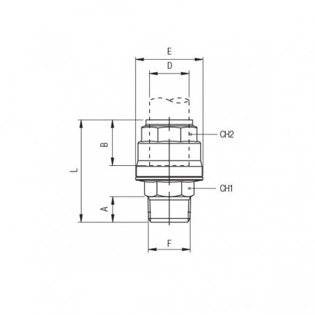 RACCORDO DIRITTO AUTOMATICO M.3/4 TUBO 25