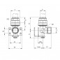 RACCORDO ORIENTABILE A STAFFA TUBO 20 X 1/2" FEMM.