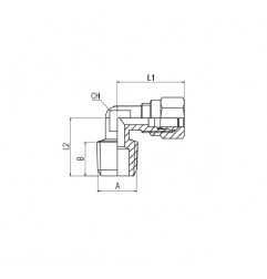 RACCORDO CON OGIVA A L M.1/8 TUBO 6 A COMPRESSIONE