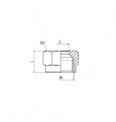 DADO PER TUBO 8LL F.M12X1