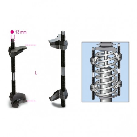 COPPIA DI PRESSORI PER MOLLE AMMORTIZZATORI 65-320 MM BETA 1556/1A