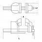 MORSA PARALLELA 80 MM PER TRAPANO IN GHISA SPECIALE 1599T/80