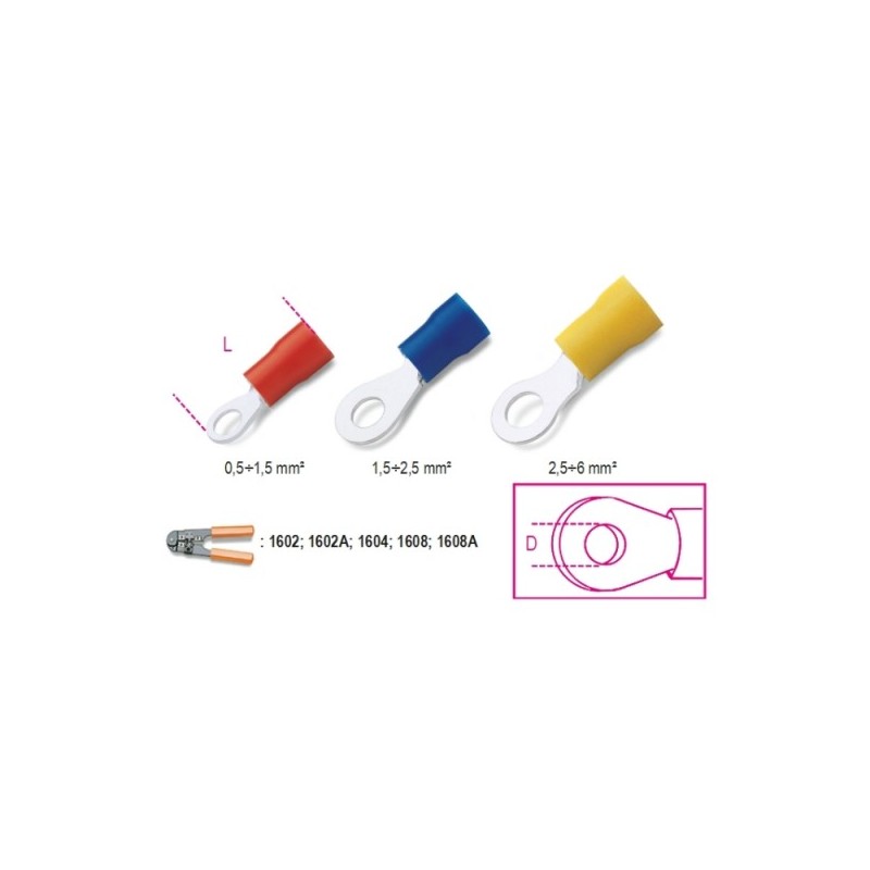 TERMINALE CON ATTACCO TONDO D.5 1,5-2,5 (100 PZ )