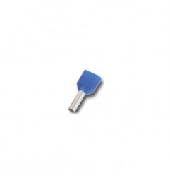 TERMINALE 2X2,5 MM A TUBETTO DOPPIO BLU CONFEZIONE 100 PEZZI 1634-TD/2X2,5B