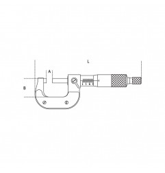 MICROMETRO 0-25 MM PER ESTERNI IN ASTUCCIO IN PLASTICA RIGIDA BETA 1658/25