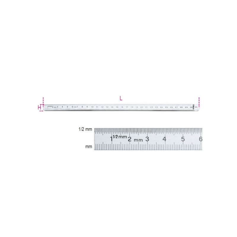 RIGA FLESSIBILE GRADUATA IN ACCIAIO INOX 1500 MM 1683/1500