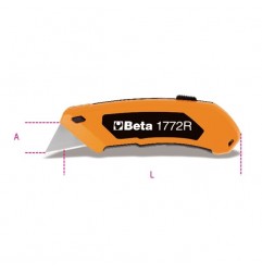 CUTTER 125 MM LAMA RETRATTILE TRAPEZOIDALE CON 5 LAME 1772R