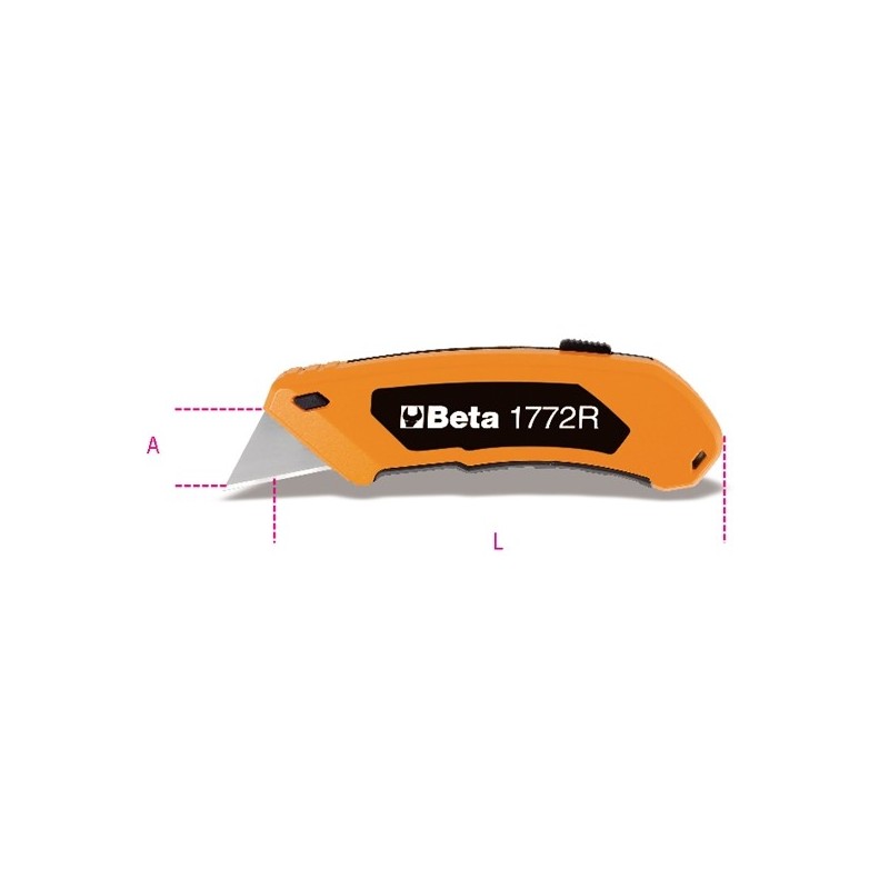 CUTTER 125 MM LAMA RETRATTILE TRAPEZOIDALE CON 5 LAME 1772R