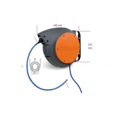 AVVOLGITUBO AUTOMATICO 15 MT PER ARIA O ACQUA 15 BAR BETA 1900M/10X15