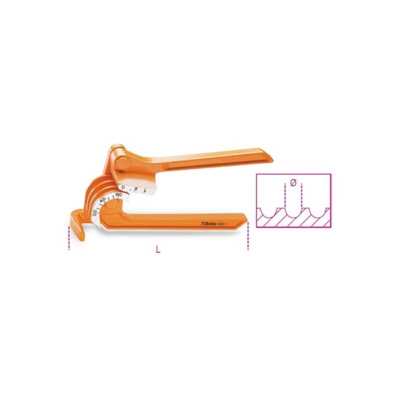 PINZA CURVATUBI PER RAME E LEGA LEGGERA 220 MM 388A/1