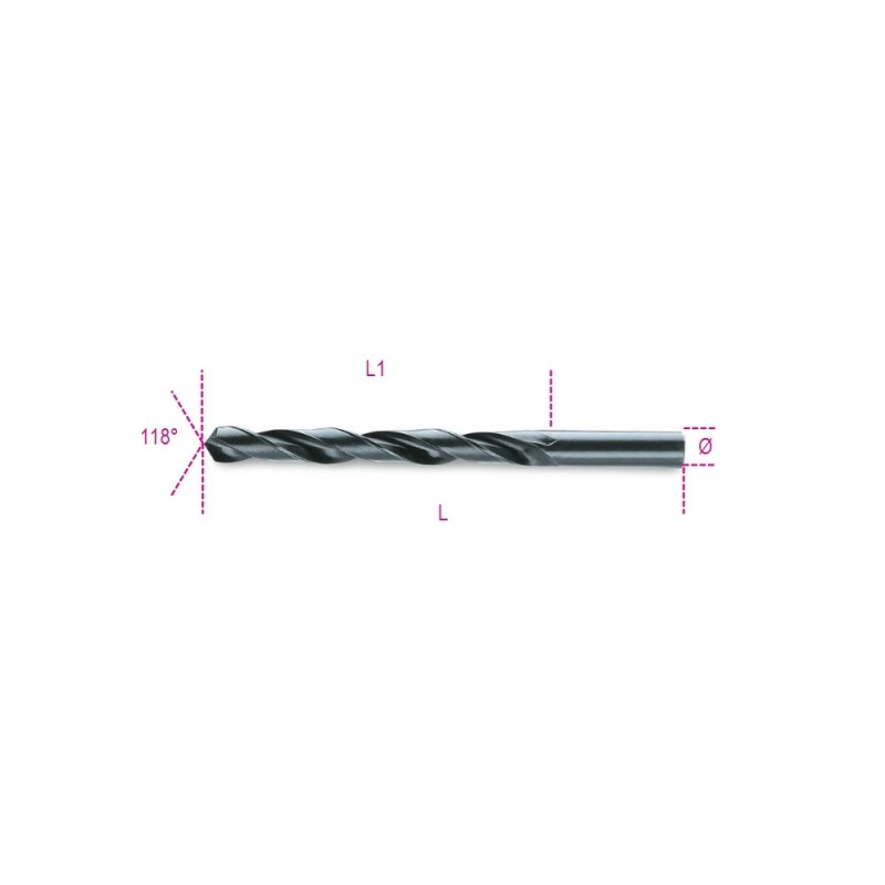 PUNTA 6,5 MM ACCIAIO HSS ELICOIDALE CILINDRICA CORTA 410/6,5