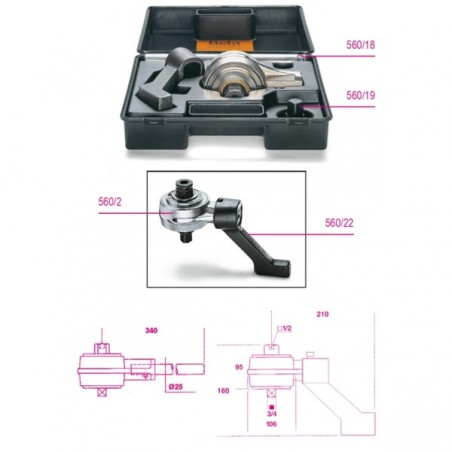 MOLTIPLICATORE DI COPPIA DESTRO SINISTRO 1300NM + ACCESSORI RAPPORTO 5:1 560/C2