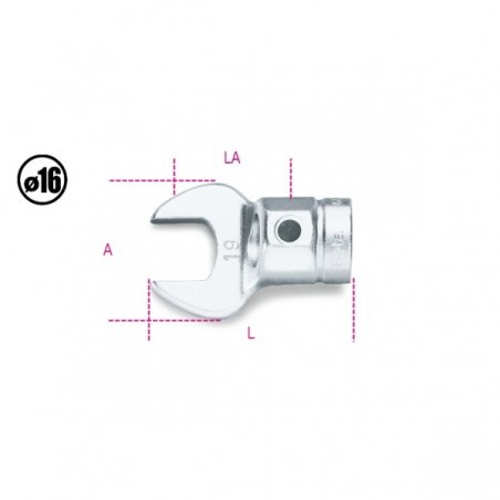 CHIAVE A FORCHETTA PER BARRA DINAMOMETRICA 24MM 642/24