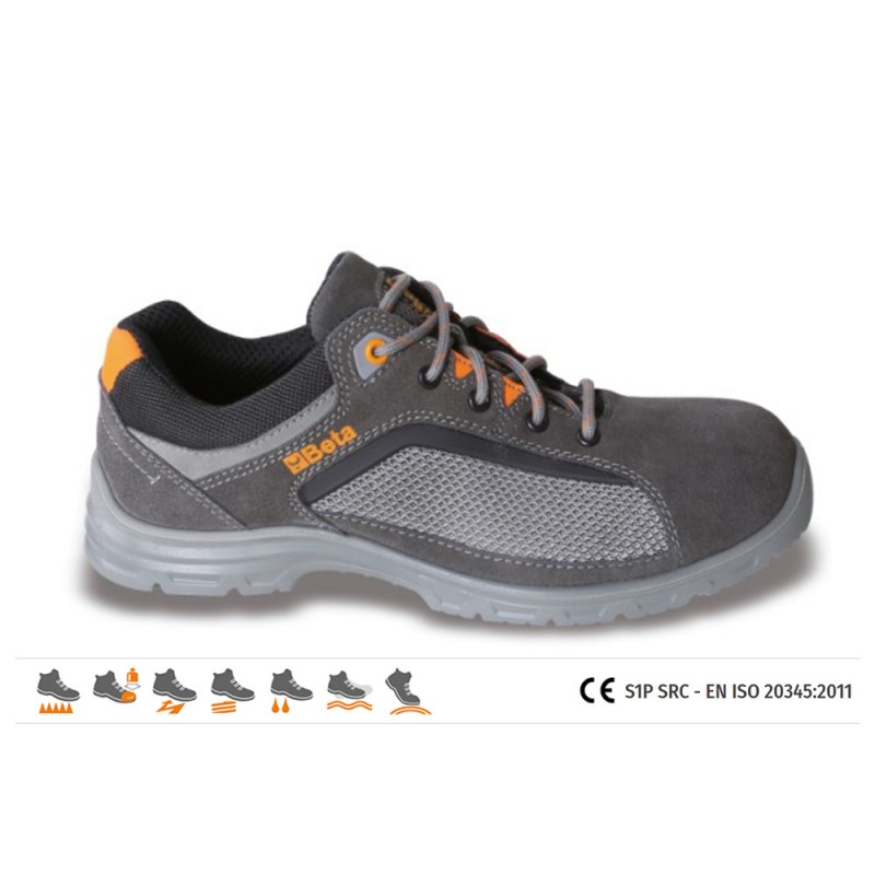 SCARPA ANTINFORTUNISTICA S1P SRC TG.43 BASSA PELLE SCAMOSCIATA 7213FG/43