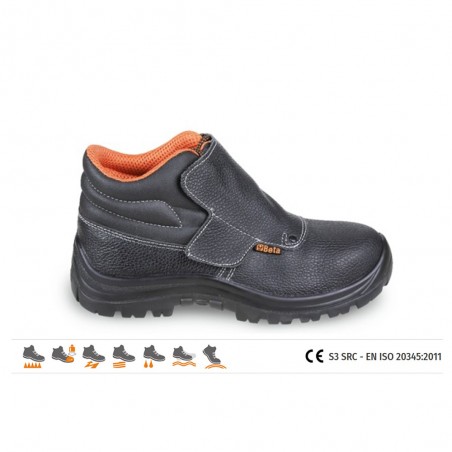 SCARPA ANTINFORTUNISTICA S3 SRC TG.39 ALTA PELLE RAP. SFIL. A STRAPPO A7245BK/39