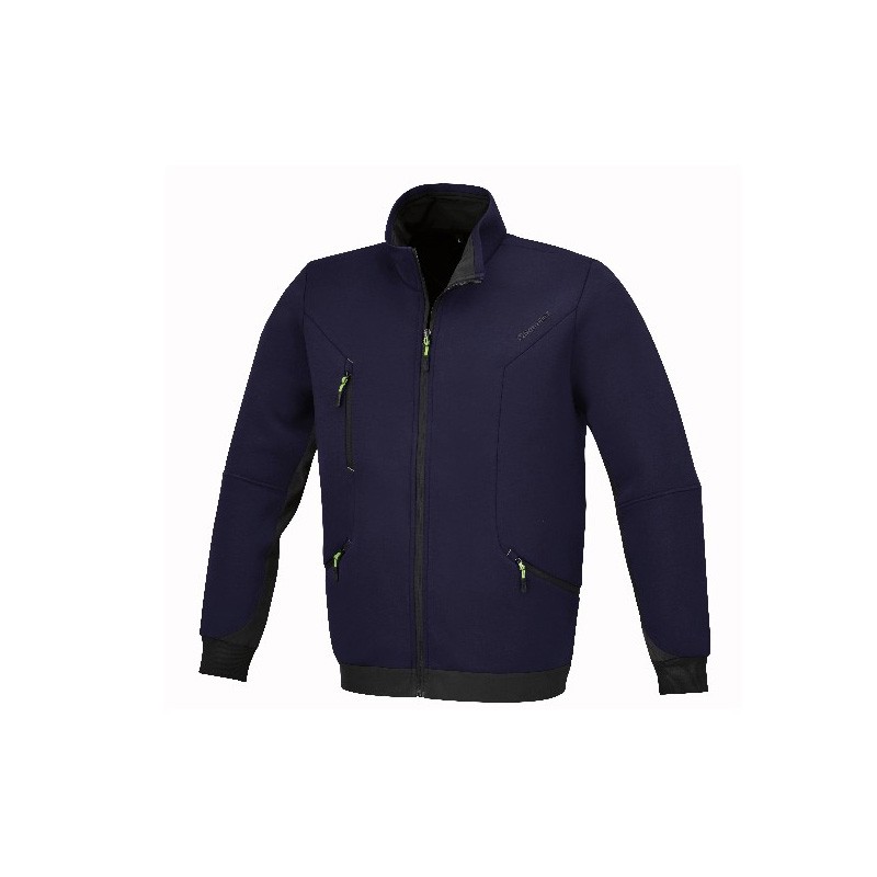 PILE 325 GR. TG.XXL ZIP LUNGA BLU 7634B/XXL