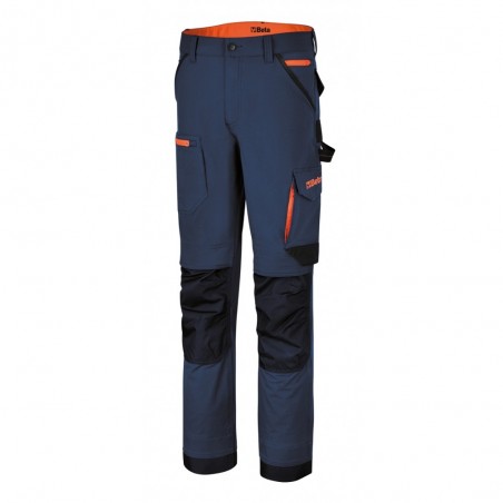 PANTALONE 260 GR. TG.L MULTITASCHE ELASTICIZZATO BLU BETA 7650B/L