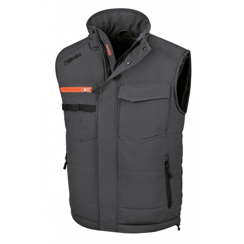 GILET 80 GR. TG.L MULTITASCHE GRIGIO ANTRACITE-NERO 7673NG/L