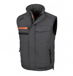 GILET 80 GR. TG.M MULTITASCHE GRIGIO ANTRACITE-NERO 7673NG/M