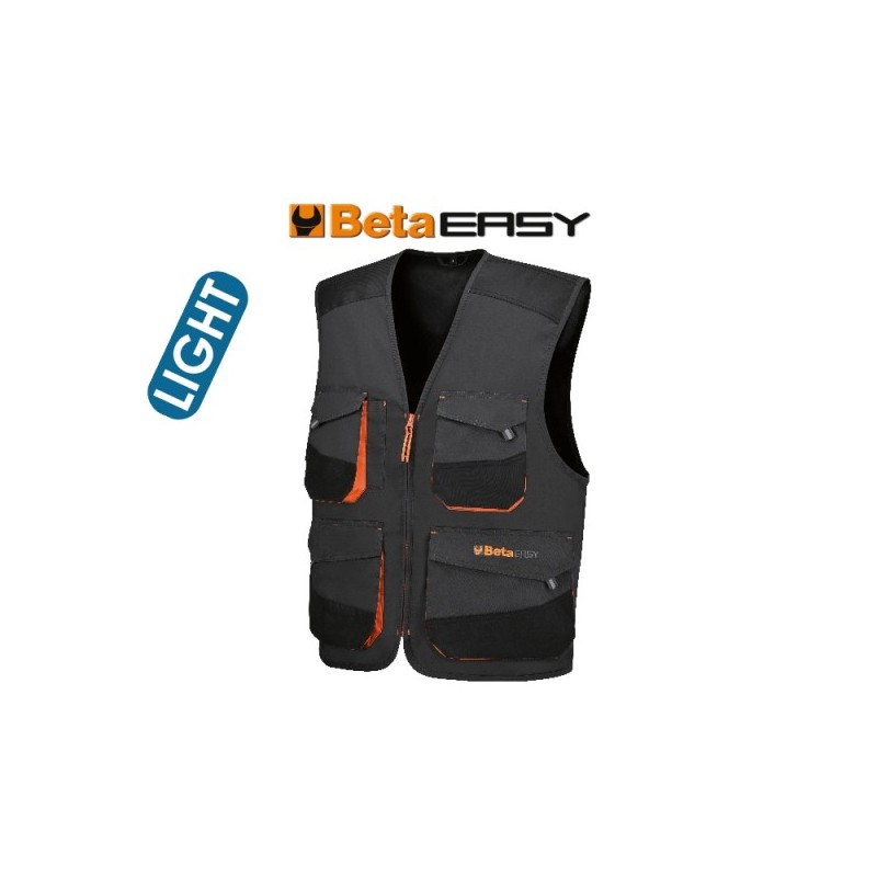 GILET 180 GR. TG.L MULTITASCHE LEGGERO GRIGIO 7867G/L