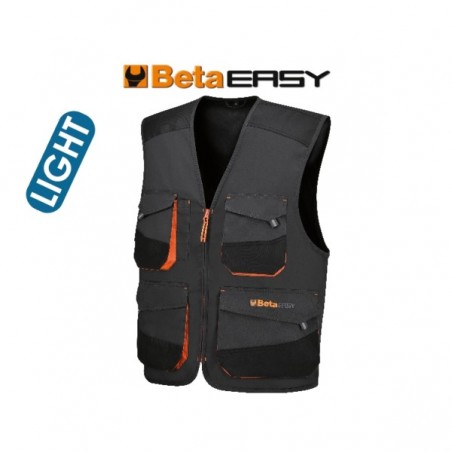 GILET 180 GR. TG.L MULTITASCHE LEGGERO GRIGIO 7867G/L