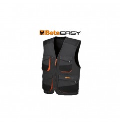 GILET 260 GR. TG.L CANVAS MULTITASCHE GRIGIO 7907G/L