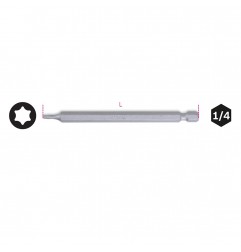 INSERTO T10 TORX PER AVVITATORI ATTACCO 1/4 MODELLO LUNGO 862TX-XL/T10