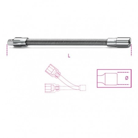 PROLUNGA FLESSIBILE CON ATTACCHI 1/4 900FL/150