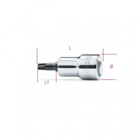 CHIAVE A BUSSOLA T15 TORX ESAGONALE MASCHIO ATTACCO 3/8 BET910TX/15