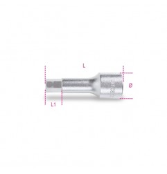 CHIAVE A BUSSOLA 10 MM MASCHIO ESAGONALE ATTACCO QUADRO 1/2" 920ME/10