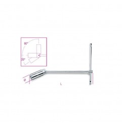 CHIAVE 16 MM A T CON BUSSOLA PER CANDELA DI ACCENSIONE SNODATA 16 957/16