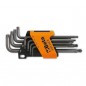 CHIAVE T9-T40 TORX MASCHIO PIEGATA SFERICA SERIE 8 PZ CON SUPPORTO 97BTX/SC8