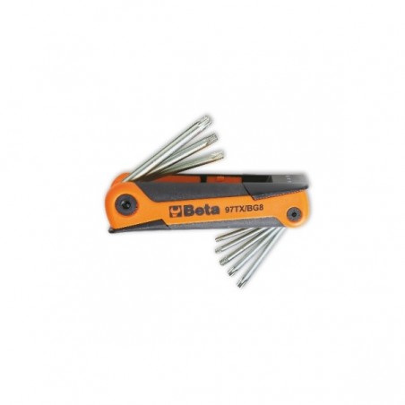 CHIAVE T6-T50 TORX MASCHIO PIEGATE SERIE 13PZ IN BUSTA BETA 97TX/B13