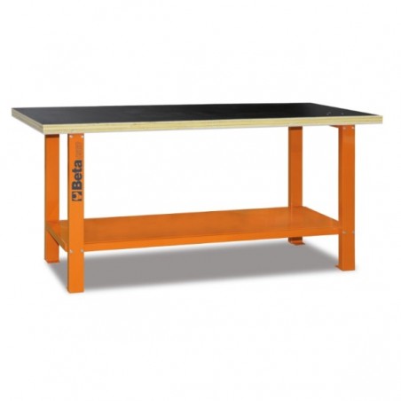 BANCO DA LAVORO C/PIANO IN METALLO 2000X640 C2 CASSETTI ORANGE C56-O