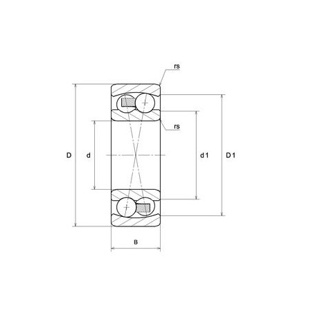 CUSCINETTO 12X32X10 ORIENTABILE A SFERE 1201 TVH FAG