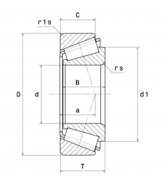 CUSCINETTO 28X68X19,75 A RULLI CONICI 303/28 KOYO