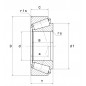 CUSCINETTO 28X68X19,75 A RULLI CONICI 303/28 KOYO