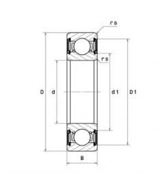 CUSCINETTO 15X35X11 1 CORONA DI SFERE 62022RSLTN9C3VT105 SKF