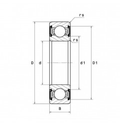 CUSCINETTO 25X52X18 1 CORONA DI SFERE 62205 2RS1