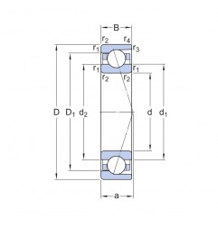 CUSCINETTO 40X80X18 A SFERE SUPER PRECISIONE B7208 C-T-P4S-UL FAG